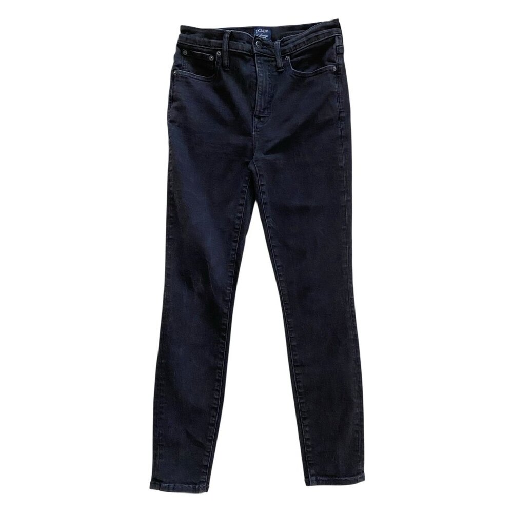 J.Crew Womens Faded Black 10" High Rise Skinny Faded Black Jeans Size 27 Stretch